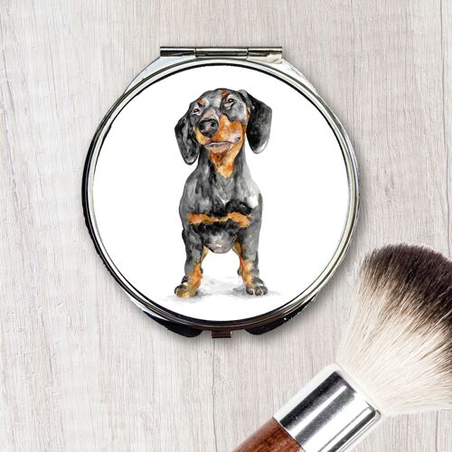 Compact Mirror, Monty, Dachshund