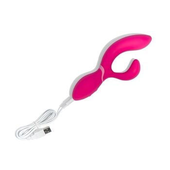 Vibromasseur lapin flexible Nito rose 5