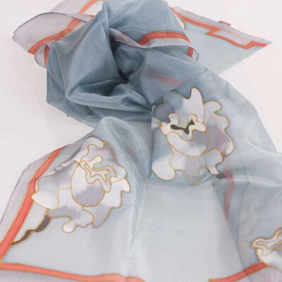 Hand Painted Natural Silk Scarf