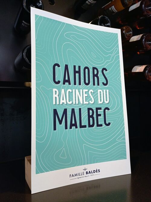 Affiche sérigraphiée - Cahors Racines du Malbec