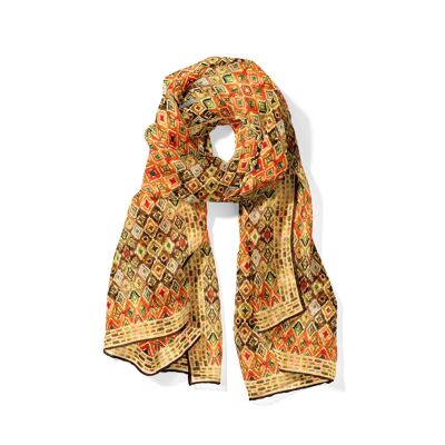 Fadhlan multicolor natural silk scarf