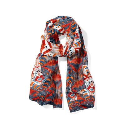 Printed silk scarf for men and women Anisa