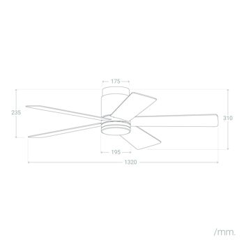 Ledkia Ventilateur de Plafond Flatiron Argent 132cm Moteur DC Argent 2