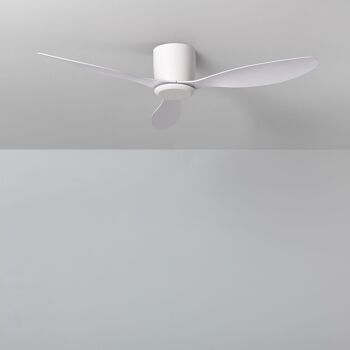 TechBrey Weimar Ventilateur de plafond extérieur blanc 132 cm Moteur CC 3