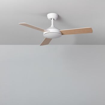 Ledkia Ventilateur de Plafond Triffin Bois 107cm Moteur DC Bois 1