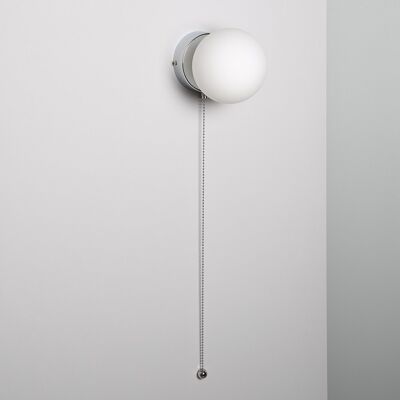 Ledkia Wall Lamp Metal and Glass Silver Orbit White