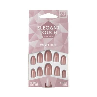 Elegant Touch – Künstliche Nägel in Samt-Nude