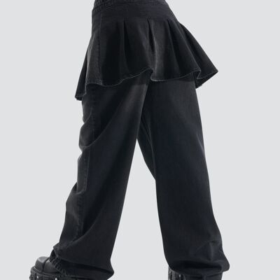 Daybreaker Co-Ord-Jeans mit mittlerer Leibhöhe und Baggy-Oversize in dunkelgrauer Waschung