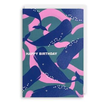 Carte ANNIVERSAIRE BALEINES 1