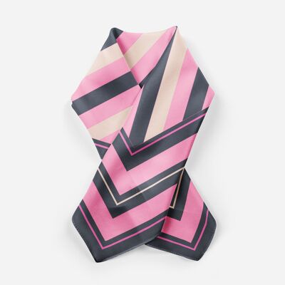 Foulard carré Nera v3 rose