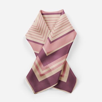 Lilac silk square scarf Radu v2