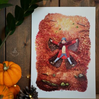A4 poster: Autumn angel