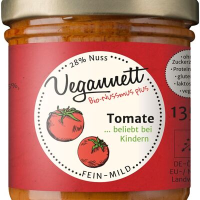 Tomate biologique et 28% de noix de cajou, tartinade de cacahuètes sans sucre ajouté