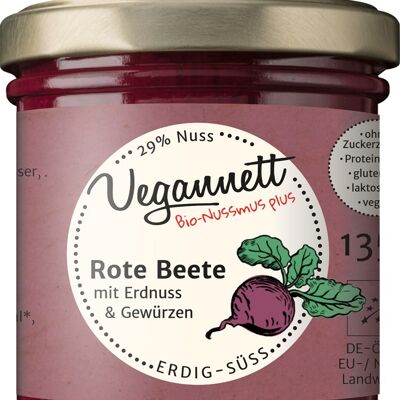 Organic beetroot spread with 29% nuts, no added sugar