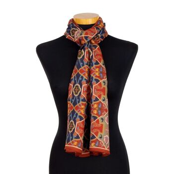 Foulard Imprimé Rouge et Bleu 5