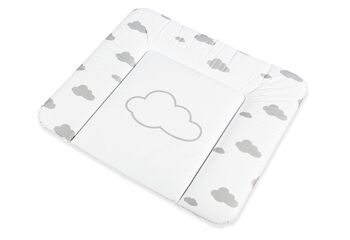 Matelas à langer 'Comfort', feuille, design 'Clouds', gris 1