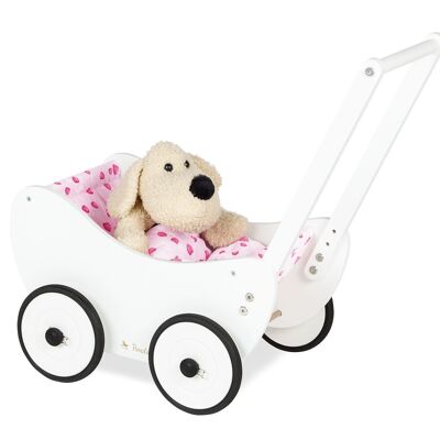 Doll's pram 'Trixi' complete, white, 2-part. (with FSC)