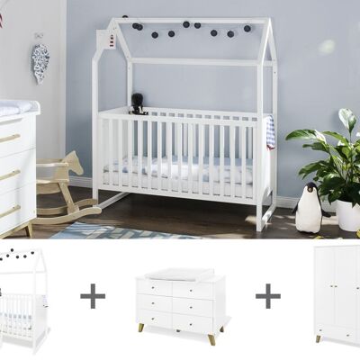 Chambre d'enfant 'Hilda & Pan' extra large, blanche