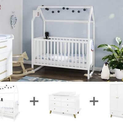 Chambre d'enfant 'Hilda & Pan' extra large, blanc