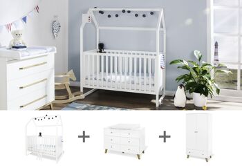 Chambre d'enfant 'Hilda & Pan' extra large, blanc 1