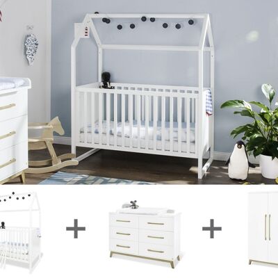 Chambre d'enfants 'Hilda & Riva' extra large, blanc