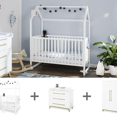 Children's room 'Hilda & Riva' wide, white