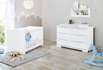 Chambre d'enfant 2 pièces 'Polar' extra large, avec étagère murale 1