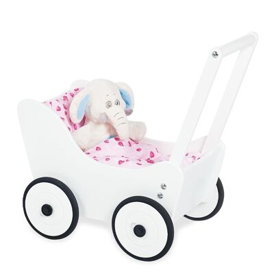 Doll pram 'Maria', white