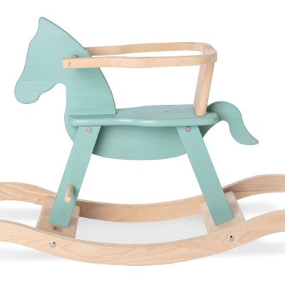 Rocking horse 'Pinolino' with ring, mint/nature