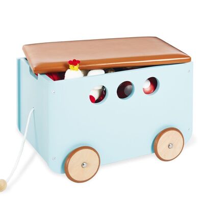 Toy box with wheels 'Jim', mint