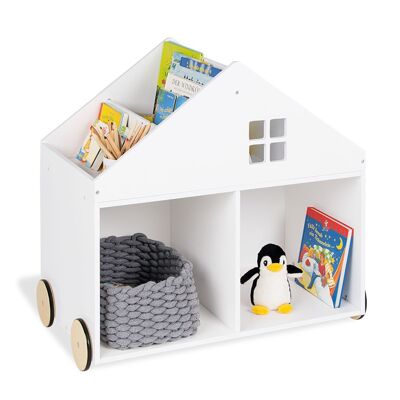 Children's bookcase with wheels 'Hus' (with FSC)