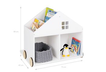 Bibliothèque pour enfants à roulettes 'Hus' (avec FSC) 2