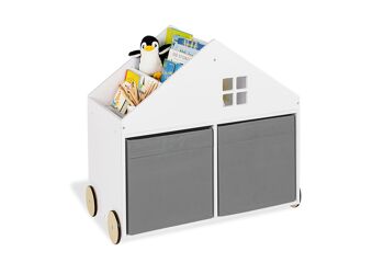 Bibliothèque pour enfants à roulettes 'Hus' (avec FSC) 3