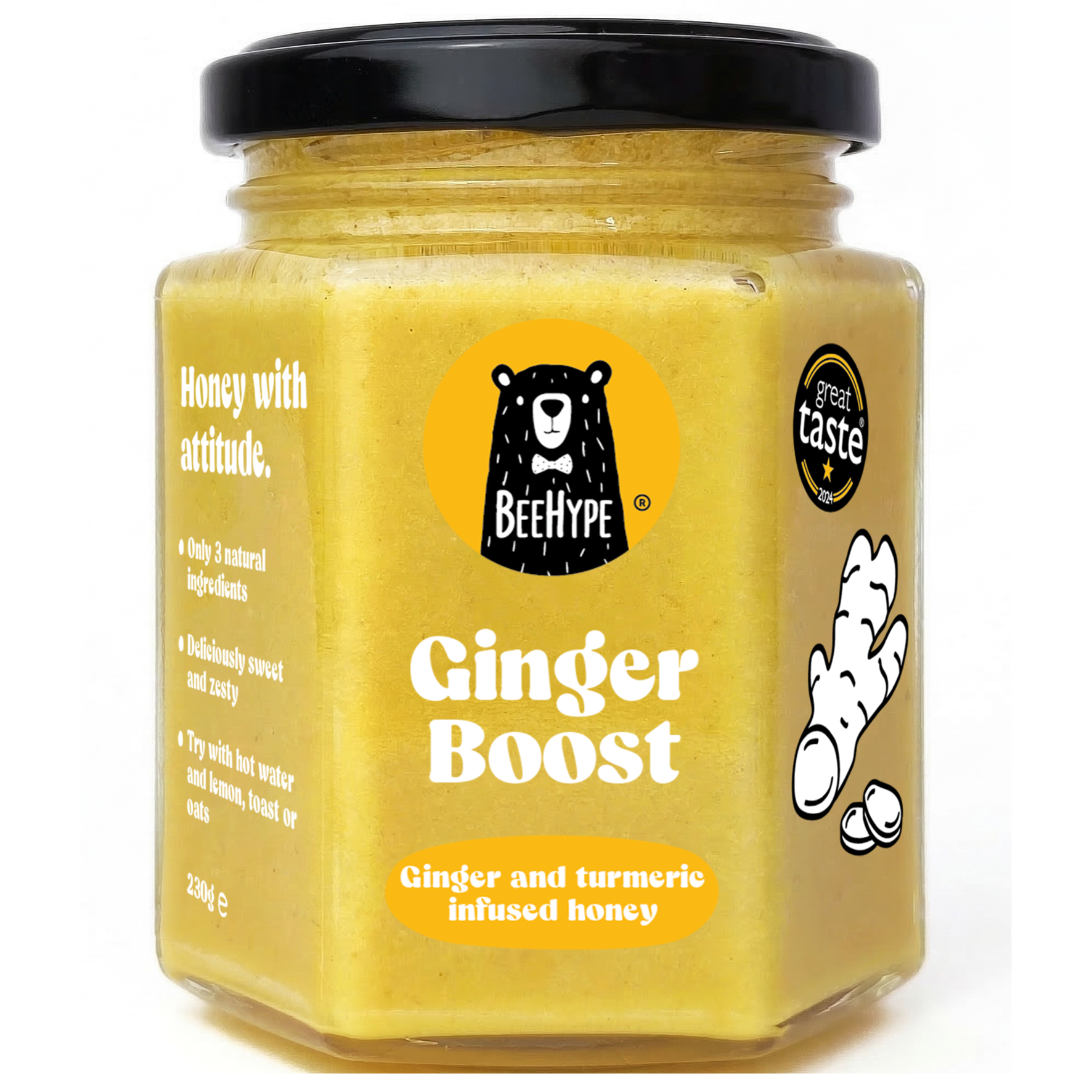 Ginger Boost - Raw Honey With Ginger & Turmeric
