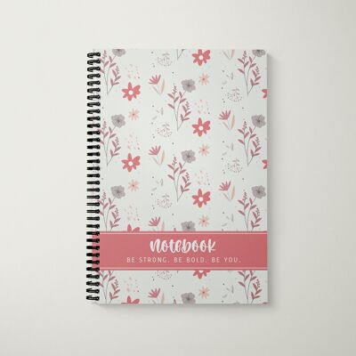 Cuaderno rayado A5 Floral brillante