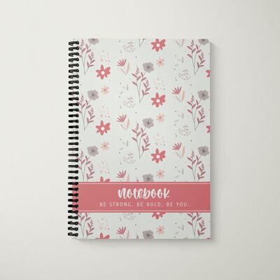 Cuaderno en blanco A5 Floral brillante