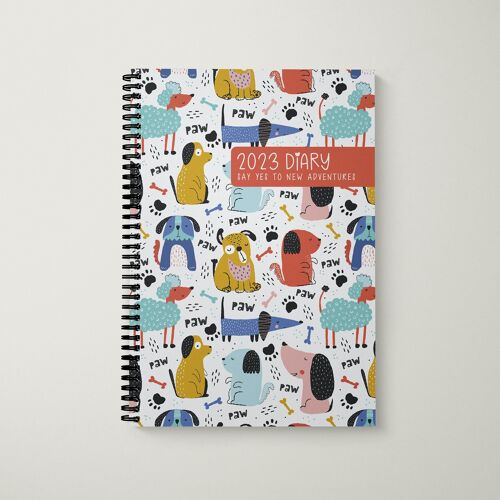 2023 Diary A5 Pawsome Dogs