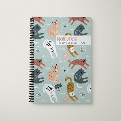 Blank Notebook A5 Kitty Cat