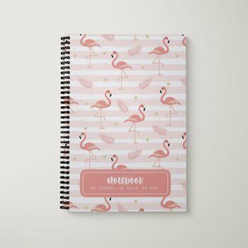 Carnet vierge A5 Dainty Flamingo 1