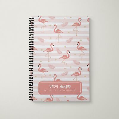 2023 Diary A5 Dainty Flamingo