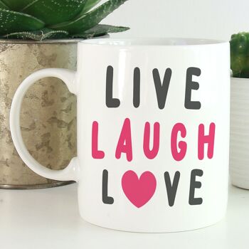 Mug en céramique Live Laugh Love