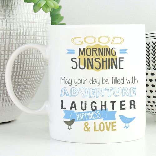 Ceramic Mug Good Morning Sunshine Blue