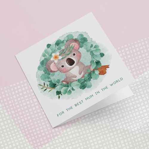 Greeting Card Koala Blush The Best Mum