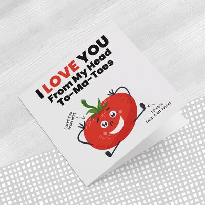Cartolina d'auguri Ti amo pomodori
