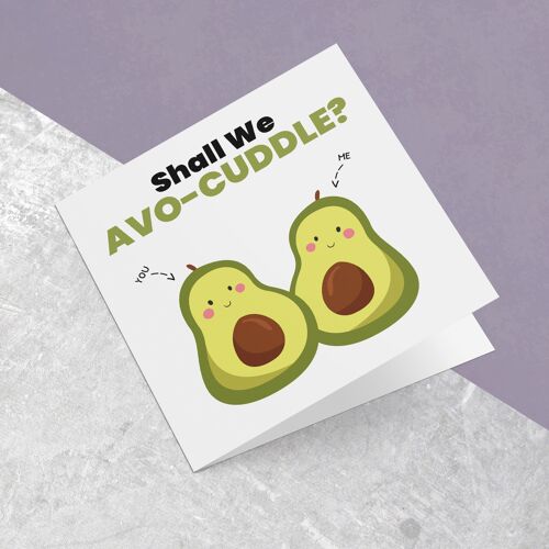 Greeting Card Shall We Avo-Cuddle