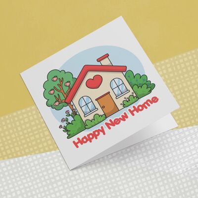 Tarjeta Felicitación Casa Feliz Nuevo Hogar