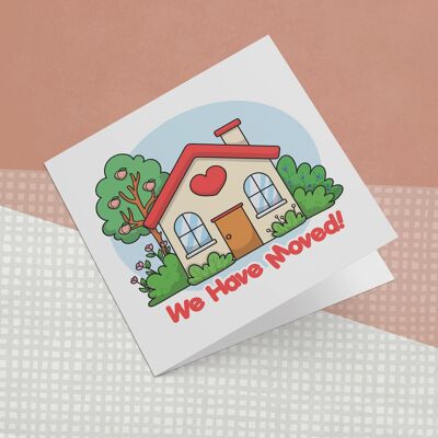 Cartolina d'auguri Casa felice che ci siamo trasferiti