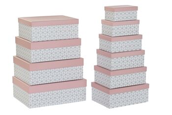 BOITE SET 10 CARTON 43,5X33,5X15,5 ROSE PALE CG196229 1