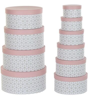 BOITE SET 10 CARTON 37.5X37.5X18 ROND ROSE CG196230