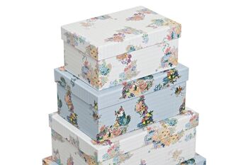 COFFRET 10 CARTON 43,5X33,5X15,5 FLEURS BLEUES CG200398 2